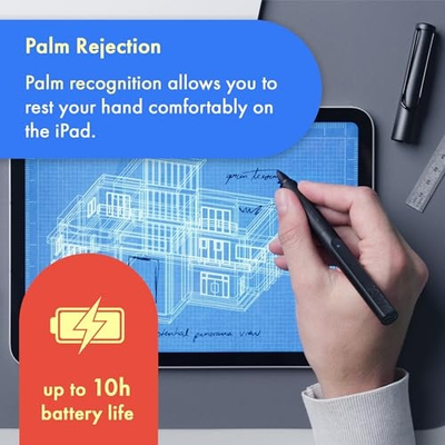 Stilolaps dixhital për iPad LAMY Safari Note+, me palm rejection, me ndjeshmëri presioni, i zi