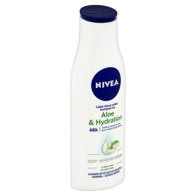 Qumësht trupi Nivea Aloe & Hydration, hidratim i lehtë, përthithje e shpejtë
