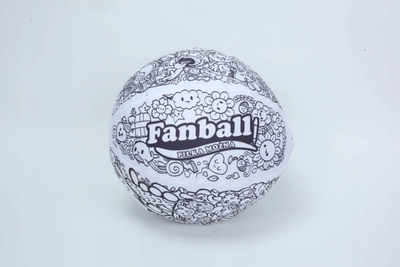 Top fryrëse për kalamaj Fanball Piłka Można, 28 cm, i bardhë për me e ngjyros vetë