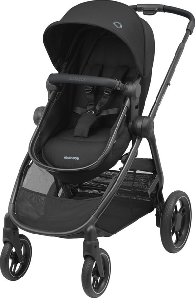 Karrucë për bebe Maxi Cosi Anna³, sedilje që rregullohet, shportë e madhe, e zezë