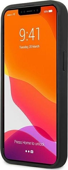 Futrollë telefoni Mercedes AMG Petronas F1 Team për iPhone 14 Plus 6.7", lëkurë, hardcase, e zezë