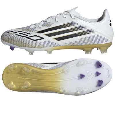 Këpucë futbolli adidas F50 League FG MG JI0005, për burra, të bardha