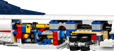 Set ndërtimi LEGO Icons Concorde 10318, model avioni ekspozimi, i bardhë