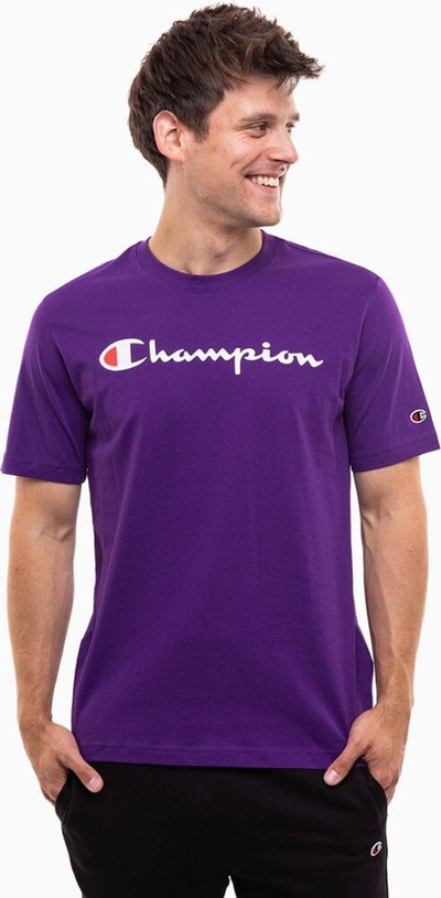 Bluzë Champion SS Tee M 220256, 100% pambuk, me mëngë të shkurtra, vjollcë