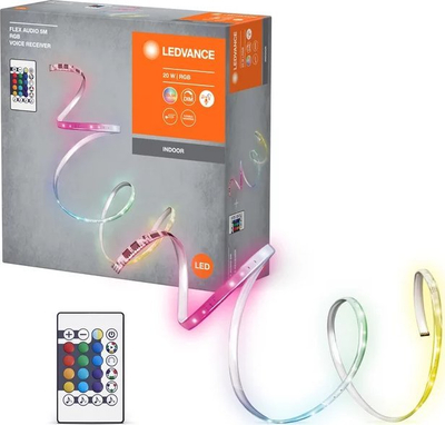 Dekorativна RGB LED лента Flex Audio, реакција на звук, со далечински управувач, повеќебојна