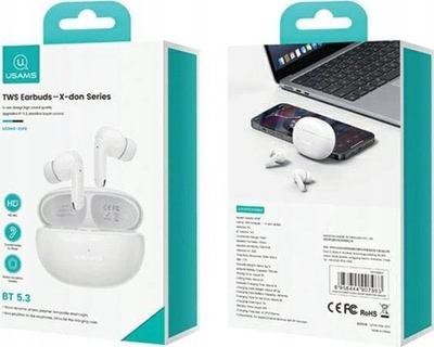 Kufje TWS Usams X Don Series Dual, Bluetooth 5.3, 26 orë bateri, të zeza
