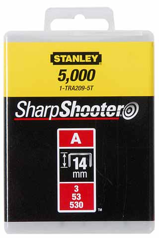 Капси Стенли Тип А 5 53 530 TRA209T, 14mm, 1000 парчиња, поцинкуван челик