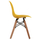 Karrige për fëmijë Twist Kid PCS.HM8453.04, këmbë druri, 30.5x33x59 cm, e verdhë