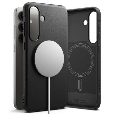 Maskë telefoni Ringke Onyx Magnetic për Samsung S25 Plus, MagSafe, TPU, e zezë