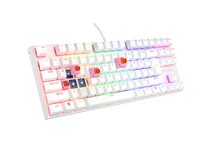Tastierë mekanike Genesis Thor 303 TKL, RGB, Outemu Peach Silent, e bardhë