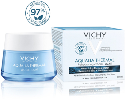 Krem fytyre Vichy Aqualia Thermal Light, 50ml, hidratues, për lëkurë të ndjeshme