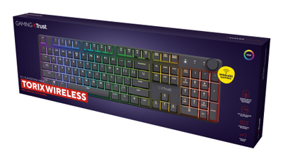 Tastierë gaming Trust GXT 868 Torix, mekanike, layout US, e zezë