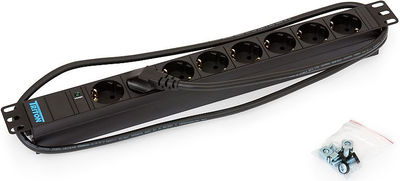 Prizë rack Triton RAB-PD-X06-A1, 8 dalje, 1U 19", e zezë