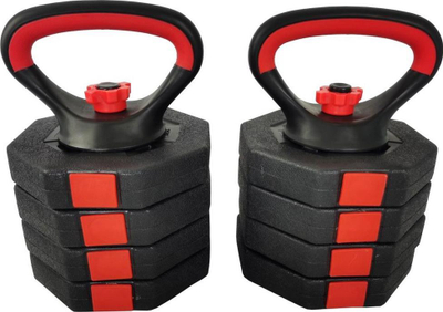Set hantelash EB Fit Bituminous 1039206, 2 x 10 kg, bituminoz, i zi