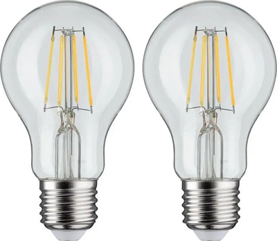 Llambë LED Paulmann 28856, E27, 5W 2700K, transparente, set 2 copë
