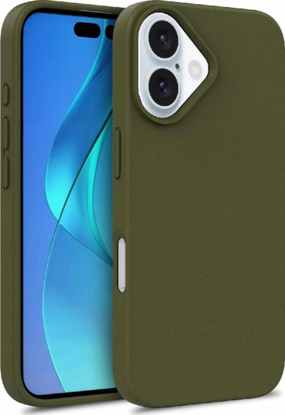 Kapak telefoni Wheat Case MagSafe për iPhone 16 Pro Max, TPU me fibra gruri, jeshile e errët