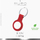 Mbajtëse silikoni Puro ICON për Apple AirTag, me varëse çelësash, e kuqe