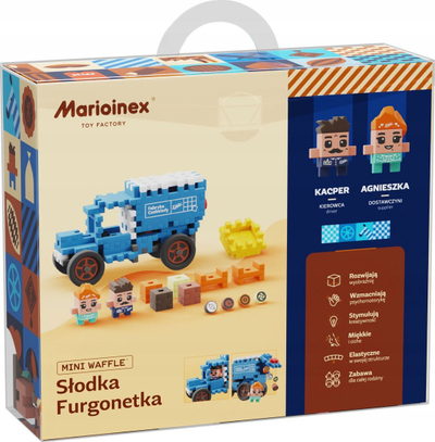 Set ndërtimi Marioinex Mini Waffle Wedel Sweet Van, 100 copë, shumëngjyrësh