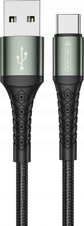 Kabllo karikimi JELLICO B12 USB në USB-C, 3.1A, 2m, e zezë