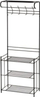 Stol këpucësh 4Living SHOE BENCH 607427, 80x30x51cm, metal, i zi