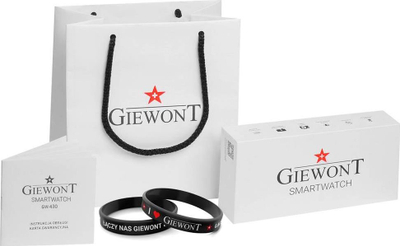 Smartwatch Giewont GW430-3, ekran me prekje, mat aktivitetin, i gjelbër