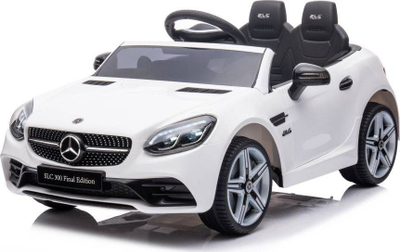 Makina elektrike për kalamoj LEAN CARS Mercedes SLC 300, me telekomandë, sedilje me eko lëkurë, e bardhë