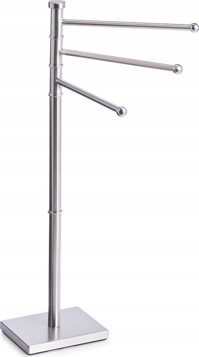 Stendë peshqirësh Zeller, çelik inox, 3 shufra, argjendtë