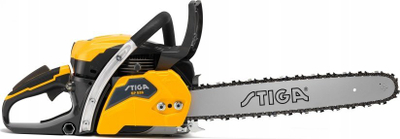 Sharrë zinxhiri me benzinë Stiga CS 755, shinë 18", motor 2‑stroke, verdhë me të zezë