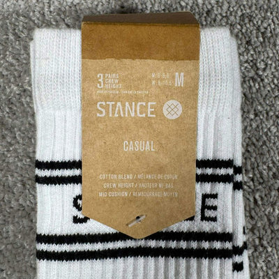 Çorape STANCE Basic 3 Pack Crew, 3 palë, të bardha