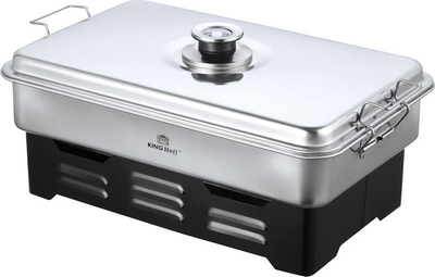 Tymosëse me xhel KingHoff KH-1180, çelik inox, 42 x 27 cm, argjendtë