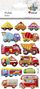 Stickerë dekorativë Titanum Convex Soft Vehicles Mix, 3D, me makina, shumëngjyrësh