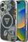 Kuti mbrojtëse Guess Glitter Flowers Triangle Buttons MagSafe për iPhone 16, 6.1", e zezë
