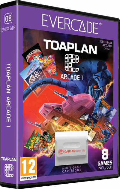 Kartrixë loje Evercade Toaplan Cartridge 1 A8, me 8 lojëra arcade, për Evercade