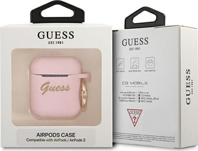 Këllëf mbrojtës Guess GUA2SSSI, për AirPods 1/2, rozë