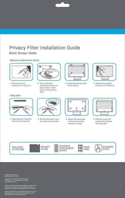 Filtër privatësie për ekran ESTUFF GLBB16345216, 16", për laptop