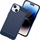 Mbrojtëse telefoni Armored Case për iPhone 14 Plus, TPU gome e fortë, dizajn karboni, e zezë