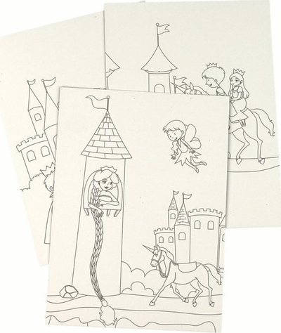 Set vizatimi për gërvishtje Scratch off Coloring Kingdom, 9 figura, për fëmijë