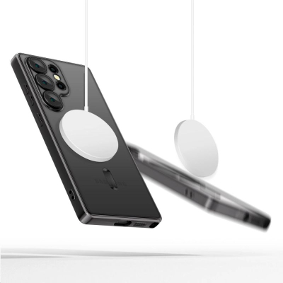 Kapak telefoni Tech-Protect MagFlex për Samsung S25 Ultra, MagSafe, transparent, i zi