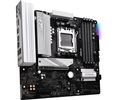 Матична плоча Асрок B850M Pro RS, Socket AM5, DDR5, Micro ATX, црна сребрена