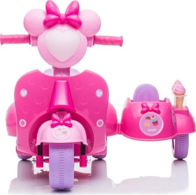 Scooter elektrik lodër Leantoys Ice Cream Parlour, tricikel për fëmijë, 3 km/h, rozë