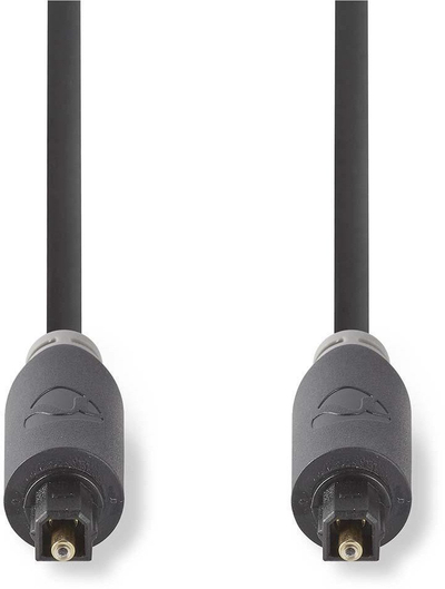Kabllo audio optike Nedis TosLink, 1 m, anthracite