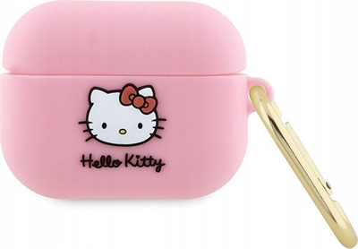 Kapak Hello Kitty për AirPods Pro, silikon i butë, rozë