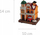 Figurë zbukuruese për Krishtlindje, shpi chalet me LED, 10 x 14 cm, e bardhë
