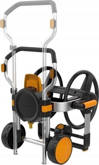 Mbështjellës zorresh uji Fiskars Manual XL Reel 1062257, me rrota, rrotullim 360°, portokalli