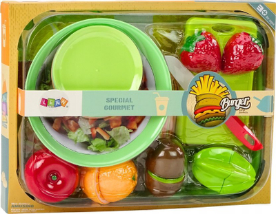 Set lodër prerëse frutash dhe sallate, 25 copë, shumëngjyrëshe