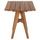 Tavolinë kopshti LEO HM9860.11, dru teak, 60x60x76 cm, ngjyrë natyrale