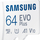 Kartë memorie Samsung EVO Plus, 64GB, MicroSDXC, klasë 10, e bardhë