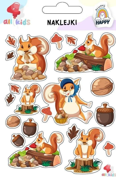 Ngjitësa për kalamaj Dodo Squirrel, set me figura, shumëngjyrësh