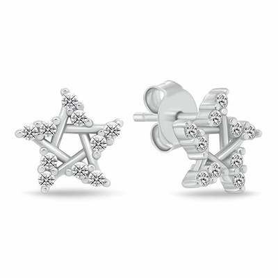 Vathë për femra Brilio Silver Stars EA1207W, të argjendtë