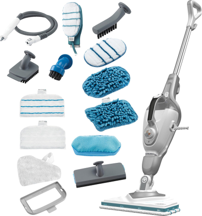 Pastrues me avull Black+Decker BHSM1615D, 1600W, me aksesorë, gri e bardhë